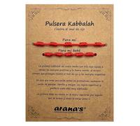 arana's - Bracciale 7 nodi nero donna uomo - Filo nero del destino - Protezione energia negativa - Amuleto della buona fortuna, Desde 15 cm a 28 cm, Nylon