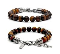 arana's® - Bracciale in Occhio di Tigre, Pietra Naturale - Bracciale Regolabile 19-22 cm - Cristalli Curativi e Pietre Energetiche per Donne e Uomini - Guarigione e Cura