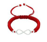 arana's Bracciale infinito da donna in argento Sterling, braccialetti con simbolo dell'infinito da uomo, braccialetto in filo rosso o nero, braccialetti per coppie, amicizia, amici, malocchio, Talla