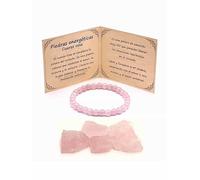 arana's - Bracciale quarzo rosa pietra naturale semipreziosa - Filo elastico con perline a sfera - Cristalli curativi e pietre energetiche per donna e uomo - Guarigione e guarigione