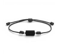 Arana's - Bracciali con filo rosso e nero e turmalina nera con decorazioni in argento - Amuleto contro il malocchio per donna, uomo e bambini, 10-27 cm, Tormalina