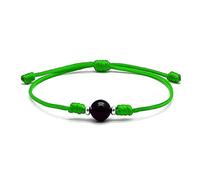 Arana's - Bracciali con filo rosso e turmalina nera con decorazioni in argento sterling - Amuleto contro il malocchio per donna, uomo e bambini, 10-27 cm, Tormalina