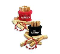 arana's - Palo Santo del Perù originale - 2 sacchi rosso e nero da 40 g ciascuno + 2 braccialetti a 7 nodi contro il malocchio - Legno sacro 100% naturale - Palo Santo per bruciare (2 sacchi)