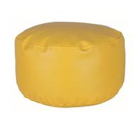 ARANAZ S.L. LAVORI DEL LEGNO Pouf Ovale Ø40 x 26 cm Colore Giallo - Seduta imbottita e confortevole