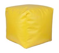 ARANAZ S.L. LAVORI DEL LEGNO Pouf Quadrato Ø40 x 40 cm Colore Giallo - Seduta imbottita e confortevole