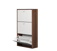 ARANAZ S.L. MANUFACTURAS DE LA MADERA Scarpiera Jordi con struttura in metallo colore bianco e legno di faggio 63 x 24 x 113 cm