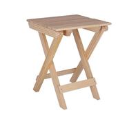 ARANAZ S.L. MANUFACTURAS DE LA MADERA Tavolino pieghevole da giardino finitura senza vernice, 40 x 40 cm, legno, 40 x 40 cm