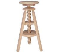 Aranaz | Sgabello girevole | Sgabello in legno rotondo | Altezza | Altezza regolabile | Ideale per casa, sala da pranzo, cucina o giardino | Realizzato in legno di pino | Finitura con vernice | 29 x