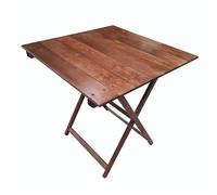 Aranaz | Tavolo Flex Velador con tavolette, pieghevole e portatile, per esterni, ideale per balcone, giardino, terrazza, campeggio, patio, picnic ed eventi | multiuso | legno | noce | 70 x 70 x 76 cm