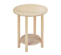 Aranaz | Tavolo rotondo Camilla Gazte | Legno di Pino | Piano truciolare | Tavolo da soggiorno, cucina o terrazza | Rimovibile | Ideale per l'inverno ed estate | senza verniciatura, tavoli color legno