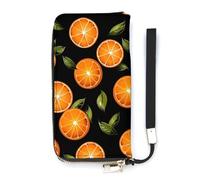 Arance Citrius Fruit Portafoglio sottile per le donne borsa lunga carino pochette da polso borsa porta carte, Stile:, 20x10.5cm