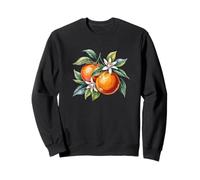 Arance e Fiori ad Acquerello Botanical Fruit Art Felpa
