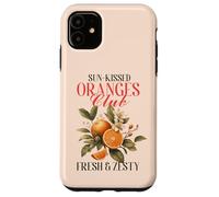 Arance vintage con fiori, Fresh Zesty Citrus-Loving Crew Custodia per iPhone 11
