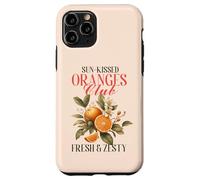 Arance vintage con fiori, Fresh Zesty Citrus-Loving Crew Custodia per iPhone 11 Pro