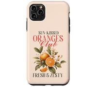 Arance vintage con fiori, Fresh Zesty Citrus-Loving Crew Custodia per iPhone 11 Pro Max