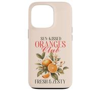Arance vintage con fiori, Fresh Zesty Citrus-Loving Crew Custodia per iPhone 13 Pro