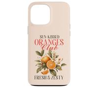 Arance vintage con fiori, Fresh Zesty Citrus-Loving Crew Custodia per iPhone 13 Pro Max