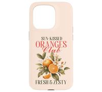 Arance vintage con fiori, Fresh Zesty Citrus-Loving Crew Custodia per iPhone 15 Pro