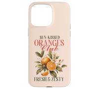 Arance vintage con fiori, Fresh Zesty Citrus-Loving Crew Custodia per iPhone 15 Pro Max
