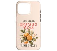 Arance vintage con fiori, Fresh Zesty Citrus-Loving Crew Custodia per iPhone 16 Pro