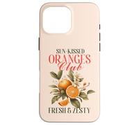 Arance vintage con fiori, Fresh Zesty Citrus-Loving Crew Custodia per iPhone 16 Pro Max