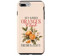 Arance vintage con fiori, Fresh Zesty Citrus-Loving Crew Custodia per iPhone 7 Plus/8 Plus