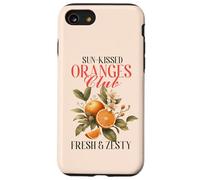 Arance vintage con fiori, Fresh Zesty Citrus-Loving Crew Custodia per iPhone SE (2020) / 7 / 8