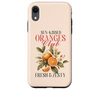 Arance vintage con fiori, Fresh Zesty Citrus-Loving Crew Custodia per iPhone XR