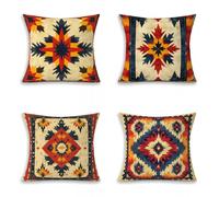 Arancia 4 Pezzi Federe Cuscini per Divano 60x60cm, Quadrato Morbido E Confortevole Copricuscini Arabo, Federe Copricuscini con Cerniera Invisibil, per Inverno, Camera da Letto, soggiorno, L-9203