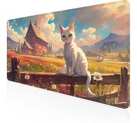 Arancia tappetino mouse Cartone Animatotappetino mouse xxl mousepad gaming Scrivania con Base in Gomma Antiscivolo Pulire Lavabile, Controllo preciso, Extended Mousepad Ufficio Casa 900x400x3mm XY-989