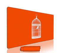 Arancia Tappetino Mouse xxl 900x500x3mm Gaming Mouse Pad Accessori Scrivania Sottomano Antiscivolo Grande Computer Tastiera Mousepad Uccello Tappetino PC Waterproof Base in Gomma, per Laptop w-7712