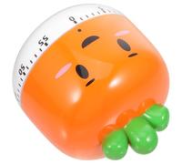 Arancia Timer Meccanico a Forma di Carota per Cucina e Forno | Plastica e Metallo, Controllo del Manuale, Stile Creativo Moderno, per Alimenti e Ragazzo Ragazza
