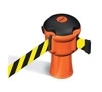 Arancio Skipper Cintura Barriera Unità con Nastro Nero e Giallo 9m