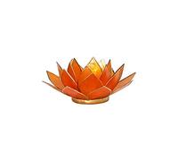Arancione (2° chakra fiori di loto, conchiglia capiz portacandela