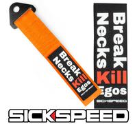 Arancione Alto Forza da Corsa Traino Cinturino Rottura Collo Kill Egos Badge P10