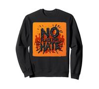 Arancione Anti Bullismo No Place for Hate Statement Felpa, Unisex per Adulti, Nero, M