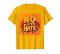 Arancione Anti Bullismo No Place for Hate Statement Maglietta