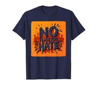 Arancione Anti Bullismo No Place for Hate Statement Maglietta, Uomo, Navy, XL