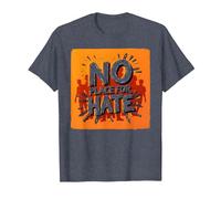 Arancione Anti Bullismo No Place for Hate Statement Maglietta, Uomo, Pervinca, L