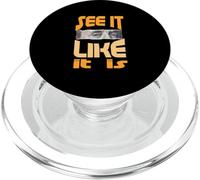 Arancione Apri gli Occhi Grafica Arancione PopSockets PopGrip per MagSafe