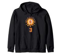 Arancione Basket Con Sunbeam 3 Anni Compleanno Ragazzo Felpa con Cappuccio