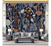 Arancione Bianco-Grigiastro Moderno Carta da Parati no autoadhesivo, patrón Dipinto Linee Cardi Texture, ideal para decoración de interiores, pared de salón dormitorio o estudio 300 x 210 cm