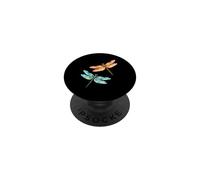 Arancione Blu Libellula Acquerello Insetti Wildlife Natura PopSockets PopGrip Adesivo