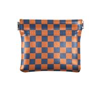 Arancione e Blu Americano Plaid Moda Donne In Pelle Portafoglio Contanti Portatile Mini Portafoglio Della Borsa per le Donne monedero Chico para monedas