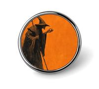 Arancione E Nero Medievale Halloween Vintage Strega Rotonda Spilla per Uomo Donna Moda Distintivo Collare Pin Vestito Giacca Zaino Accessori