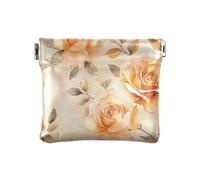 Arancione Elegante Rose Accenti Portamonete da Donna in Pelle Impermeabile Organizzatore Borse per Uomo Donna Viaggio, Accenti Eleganti Rose Arancioni, Taglia Unica, Moderno, Accenti eleganti rose