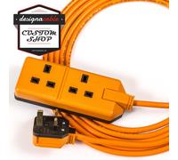 Arancione Giardino & Campeggio Power-Flex. Spina UK A 2G Spinotto. Vero 13amp