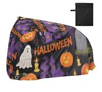 Arancione Halloween zucca impermeabile Bike Covers Outdoor con fori di bloccaggio Indoor Outdoor Storage Mountain Road Bike Elettrica Copertura Adatto per la maggior parte dei kit para
