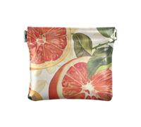 Arancione Pompelmo Moda PU Pelle Piccola Moneta Impermeabile Chiusura Portafoglio Titolare di Carta per gli Uomini Donne Viaggio guarda monedas para carro