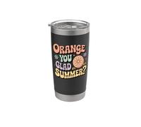 Arancione sei contento che sia grafica estiva Bicchiere termico in acciaio inox doppia parete